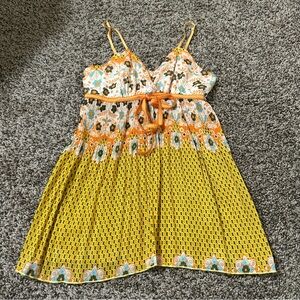 Floral Yellow & Orange Camisole Top